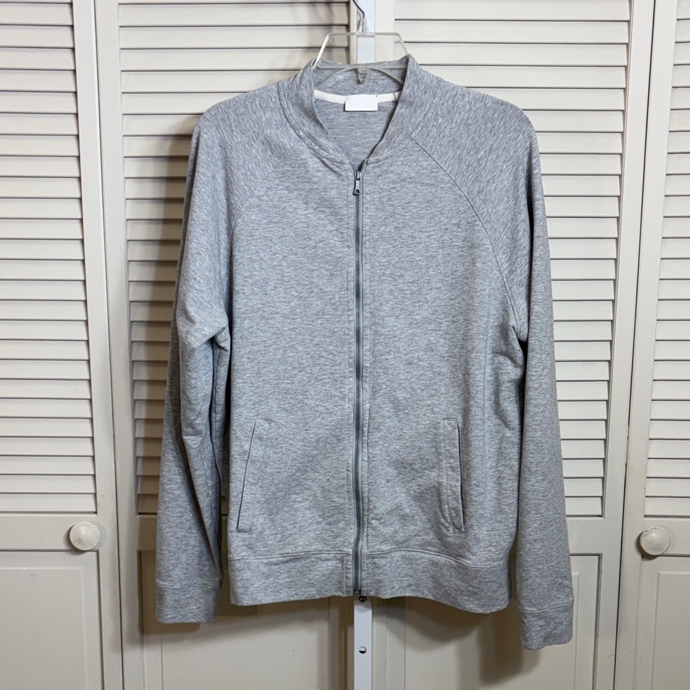 Handvaerk Light Gray Bomber Jacket Stretch Pima Cotton Medium